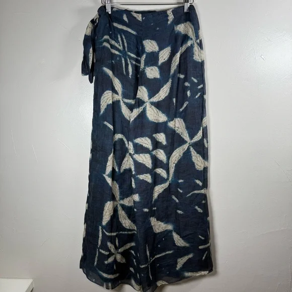 Ralph Lauren Purple Label Yazmin Batik Print Linen Silk Pants Size 8 - Picture 6 of 16